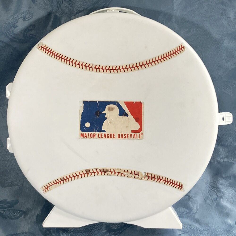 Baseball Shaped Card Holder, 1980's Skilcraft MLB Carry Case + 114 90s Cards